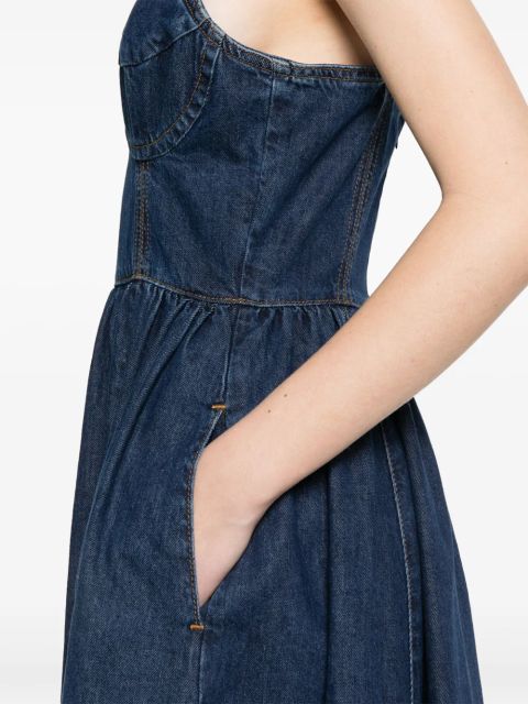 SANDRO denim midi dress - Blue