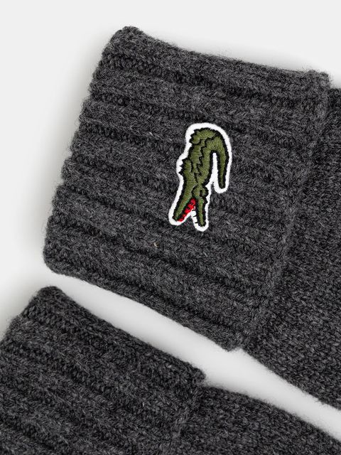 Lacoste rękawiczki wełniane kolor szary RV0452 - zdjęcie produktu nr 2