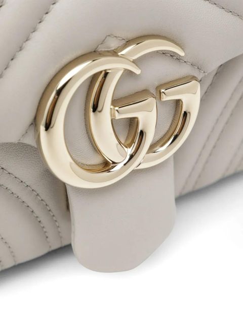 Gucci quilted logo shoulder bag - Neutrals