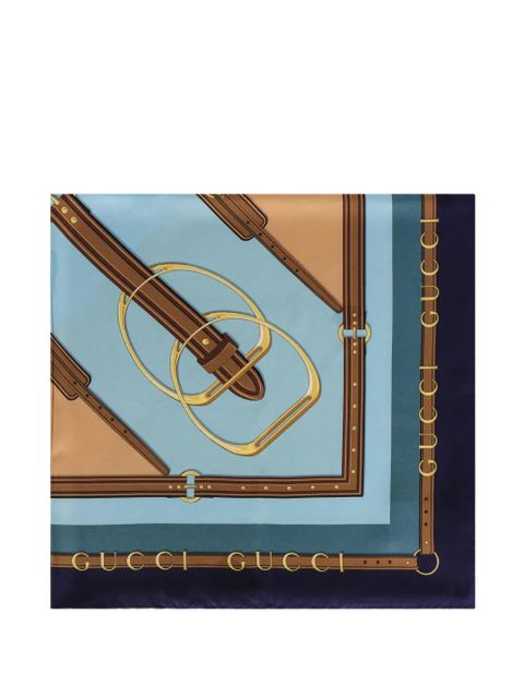 Gucci printed scarf - Blue - zdjęcie produktu nr 1