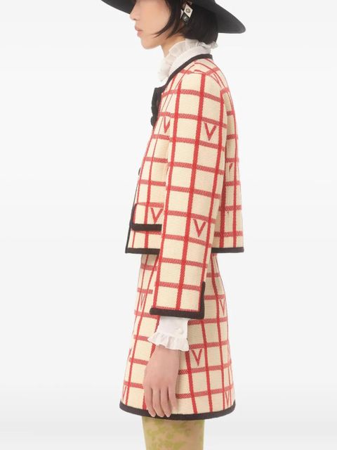 Valentino Garavani grid pattern embellished jacket - Neutrals