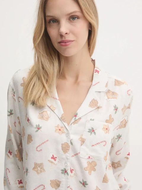 Hollister Co. piżama damska kolor szary KI346-4045