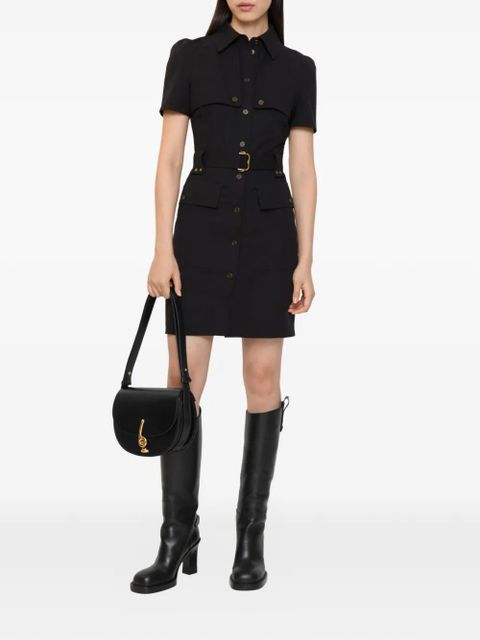 Burberry buckle-belted wool dress - Black