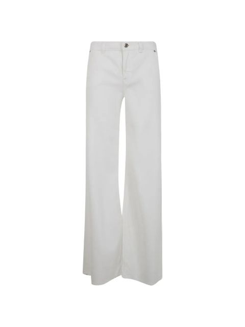 Blumarine belt-loop buttoned jeans - White - zdjęcie produktu nr 1