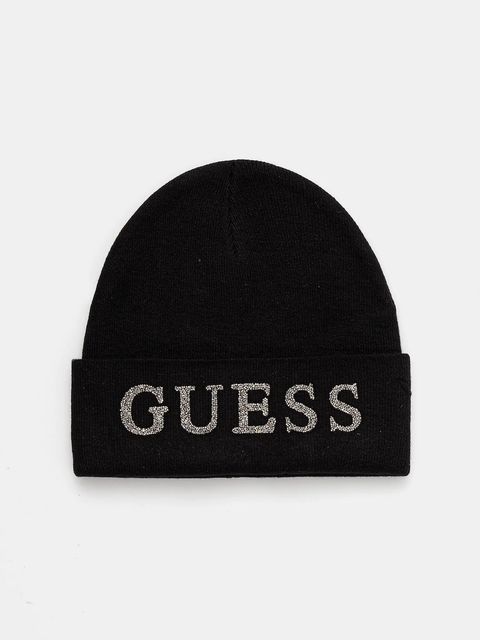 Guess czapka kolor czarny AW5398 POL01 - zdjęcie produktu nr 1