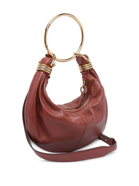 Chloé small bracelet calfskin tote bag - Brown