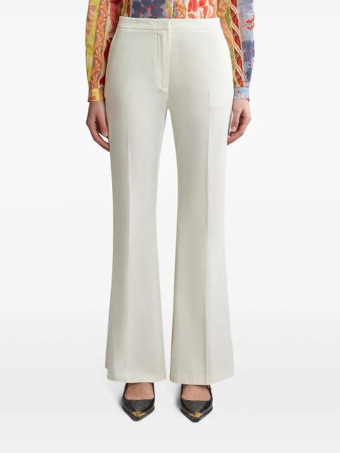 ETRO flared stretch-cotton trousers - White
