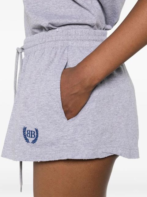 Balenciaga Laurel drawstring-waist cotton skirt - Grey