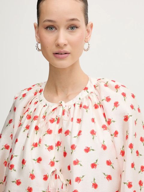 Stine Goya sukienka kolor beżowy mini rozkloszowana SG-PS26-D150-2067