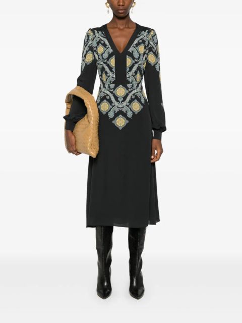 ETRO paisley midi dress - Black