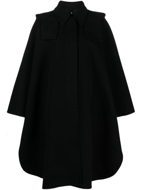 Chloé wool-blend hooded cape - Black - zdjęcie produktu nr 1