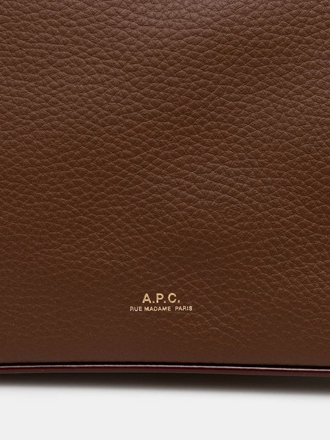 A.P.C. torebka bawełniana Sac Vera Shoulder kolor brązowy PXCBL.F61974