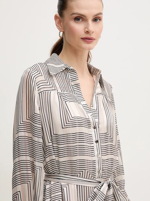 Marc Aurel sukienka kolor beżowy mini rozkloszowana 6535-1010-93383