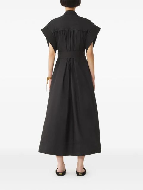 Lanvin belted v-neck midi dress - Black