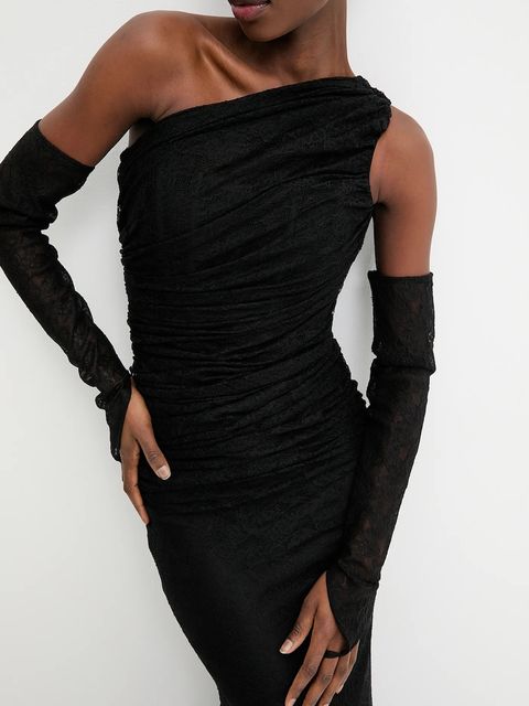 Answear.LAB sukienka kolor czarny maxi dopasowana