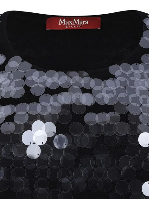 Max Mara sequin-embellished short-sleeve T-shirt - Black