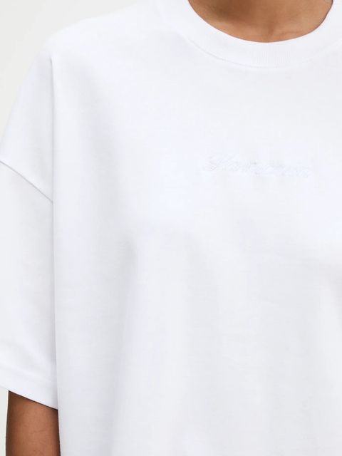 La Mania t-shirt bawełniany NAN damski kolor biały NAN