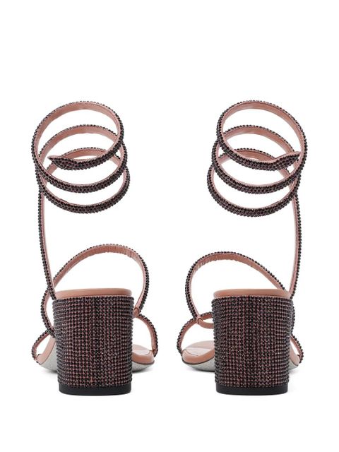 René Caovilla 75mm crystal-embellished sandals - Pink