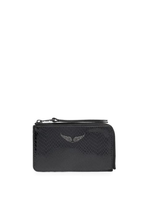 Zadig&Voltaire glossy python-effect cardholder - Black - zdjęcie produktu nr 1