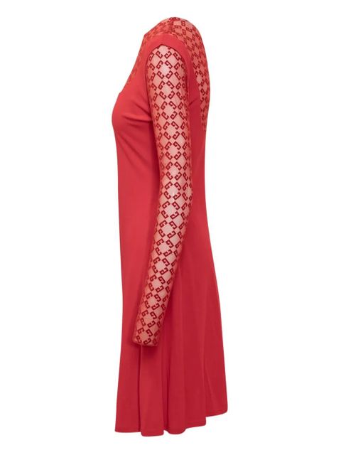 Givenchy monogram-pattern midi dress - Red - zdjęcie produktu nr 2