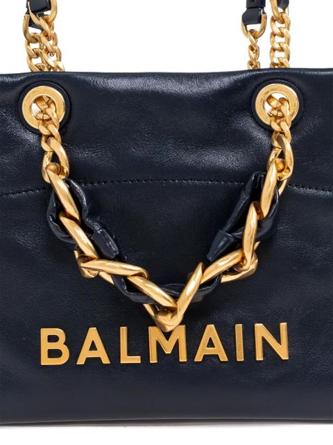 Balmain small Cabas 1945 chain embellished studded tote bag - Blue - zdjęcie produktu nr 2