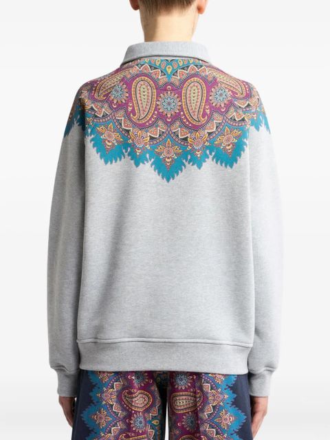 ETRO paisley-print cotton sweatshirt - Grey