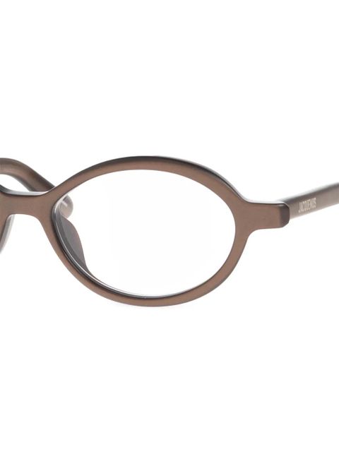 Jacquemus oval-frame sunglasses - Brown - zdjęcie produktu nr 2