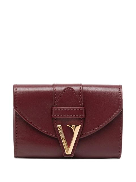 Versace V-plaque wallet - Red - zdjęcie produktu nr 1