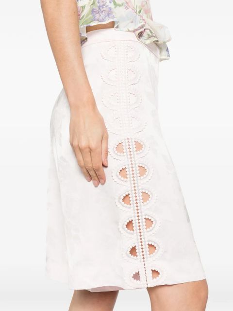 SANDRO lace-trim shorts - Pink