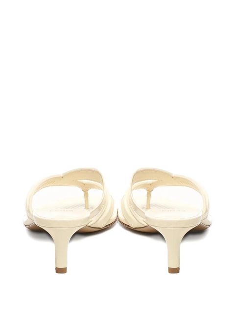 FENDI leather heeled sandals - Yellow - zdjęcie produktu nr 2