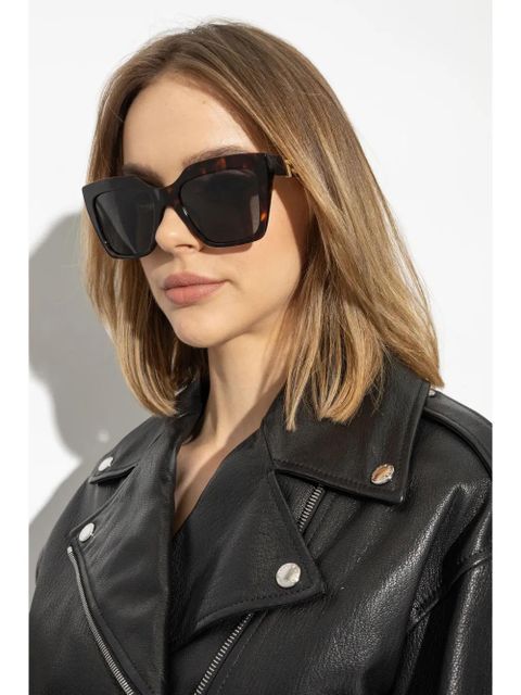 Versace Eyewear tortoiseshell-effect geometric-frame sunglasses - Brown - zdjęcie produktu nr 2