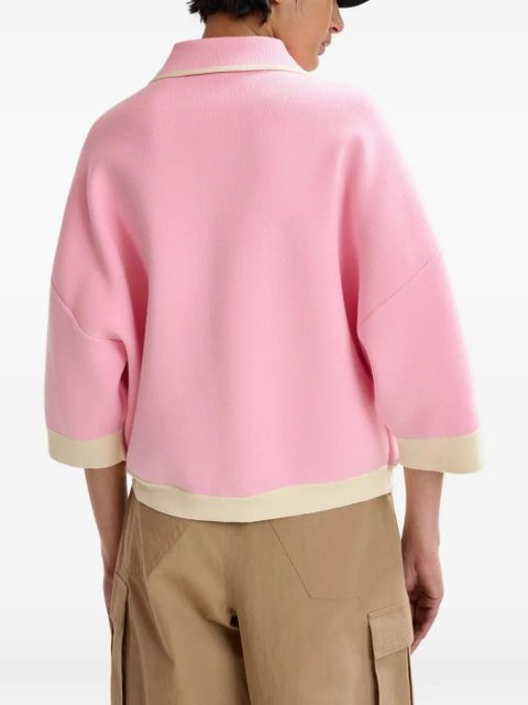 Essentiel Antwerp Jugly flower-button cardigan - Pink