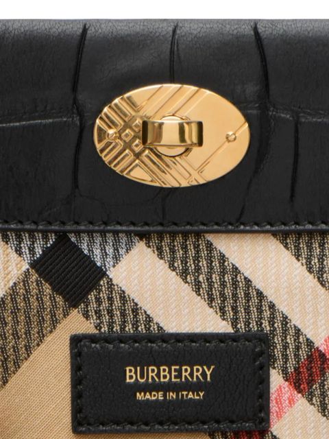 Burberry Cotswolds crocodile-effect shoulder bag - Black