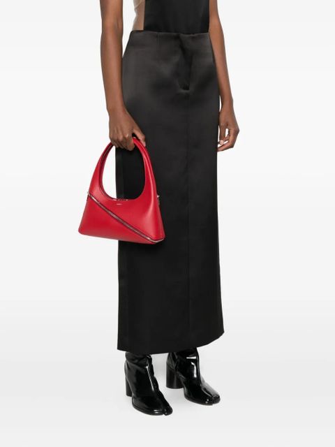 Coperni diagonal-zip leather shoulder bag - Red - zdjęcie produktu nr 2