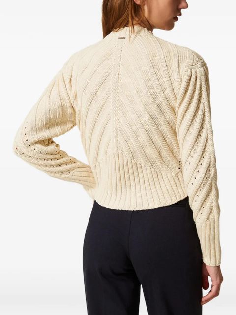 TWINSET cable-knit button-up cardigan - Neutrals