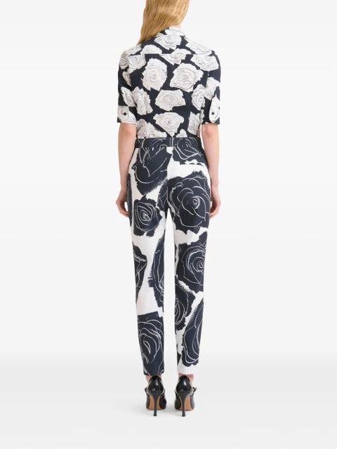 Marni rose-print trousers - White - zdjęcie produktu nr 2