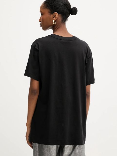 Farm Rio t-shirt bawełniany damski kolor czarny 346292 - zdjęcie produktu nr 2