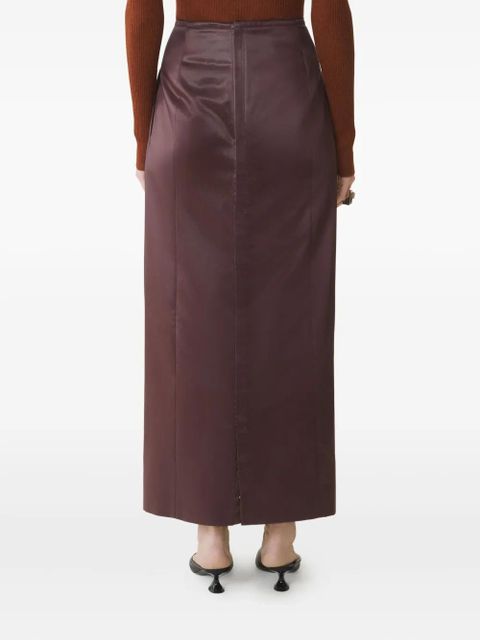 Lanvin button-detail midi skirt - Purple