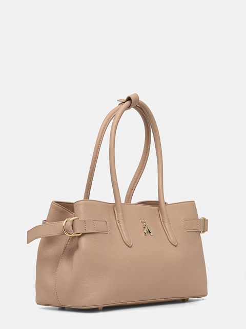 Patrizia Pepe torebka skórzana kolor pomarańczowy 8B0305 L162