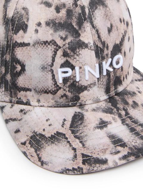 PINKO animal-print baseball cap - Neutrals