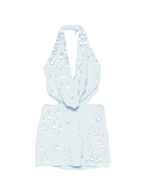 Cult Gaia cutout beaded mini dress - Blue