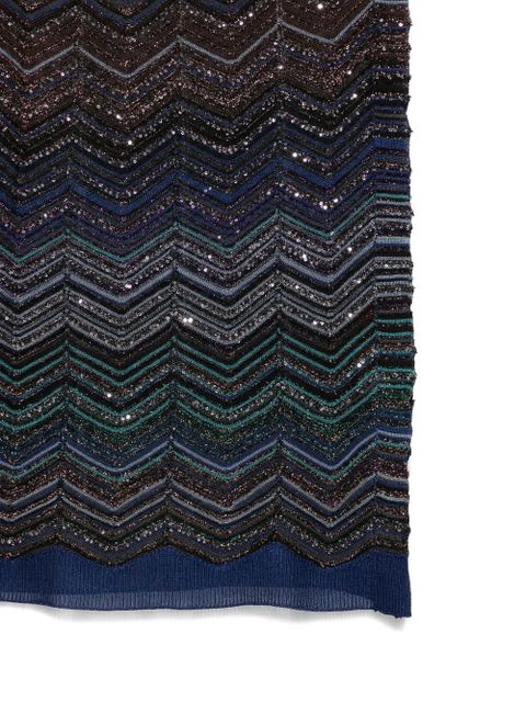 Missoni chevron-pattern scarf - Black