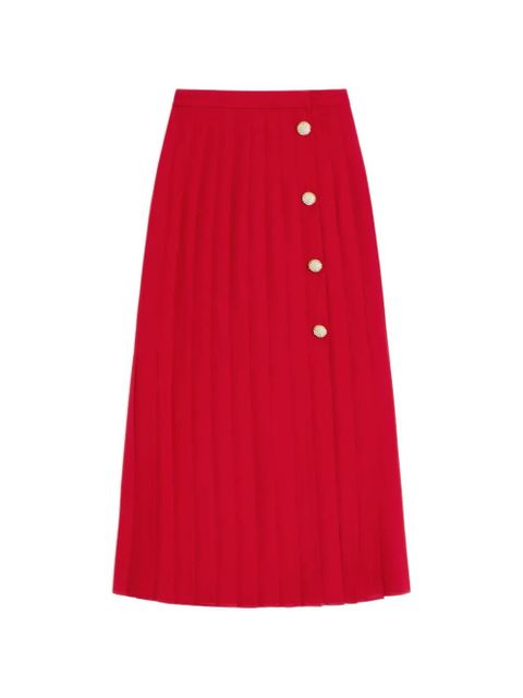 Valentino Garavani georgette midi skirt - Red - zdjęcie produktu nr 1