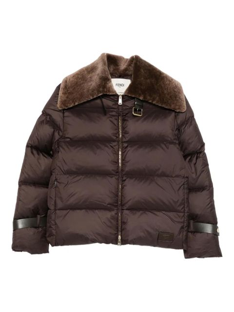 FENDI shearling-collar ski jacket - Brown - zdjęcie produktu nr 2