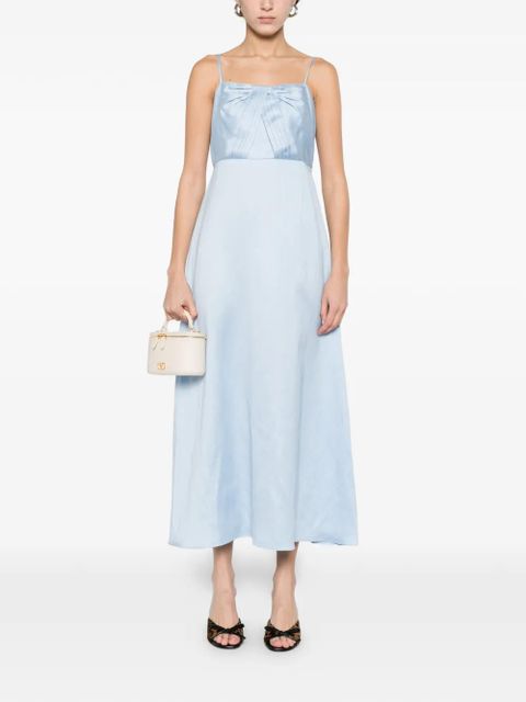 SANDRO bow pleated dress - Blue - zdjęcie produktu nr 2