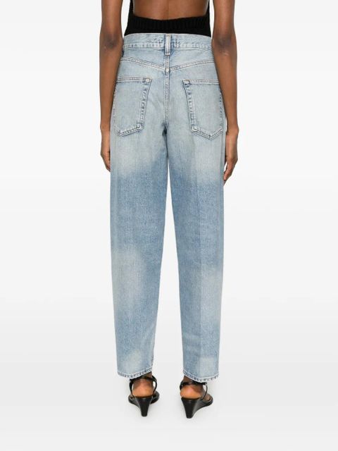 AGOLDE faded pressed-crease jeans - Blue