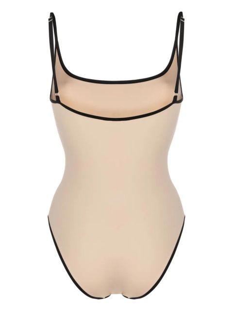 TOTEME striped-edge spaghetti-strap swimsuit - Neutrals - zdjęcie produktu nr 2