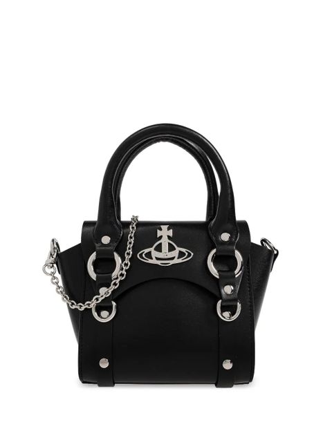 Vivienne Westwood Orb-plaque leather tote bag - Black - zdjęcie produktu nr 1