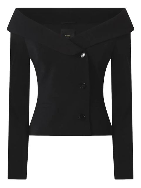 PINKO off-shoulder buttoned jacket - Black - zdjęcie produktu nr 1