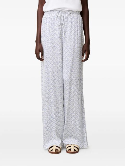 Claudie Pierlot printed palazzo trousers - White
